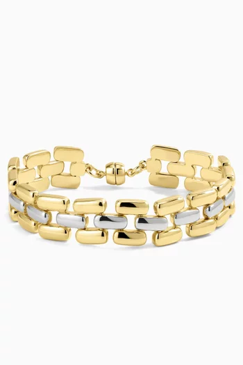 Noir Link Chain Bracelet in 14kt Gold-plated Brass