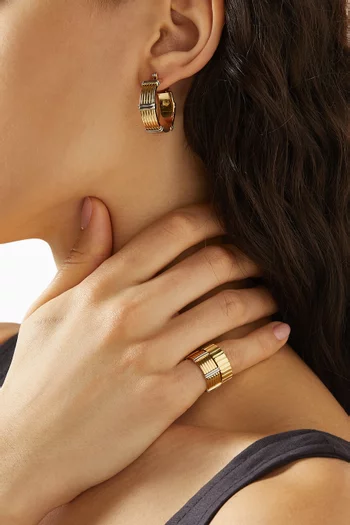 Luna Bezel Ring Set in 14kt Gold-plated Brass