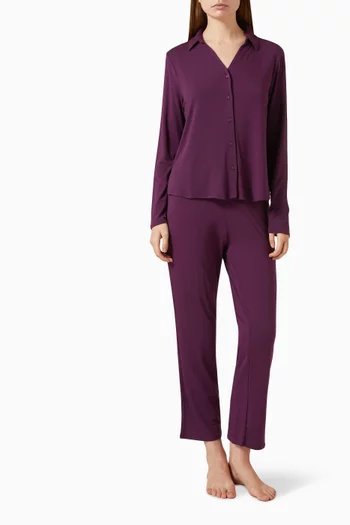 Ultra Soft Shirt & Pants Set in Stretch-modal