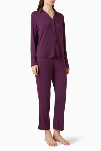 Ultra Soft Shirt & Pants Set in Stretch-modal