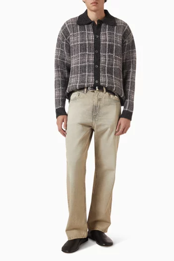 Checked Polo Shirt in Knit