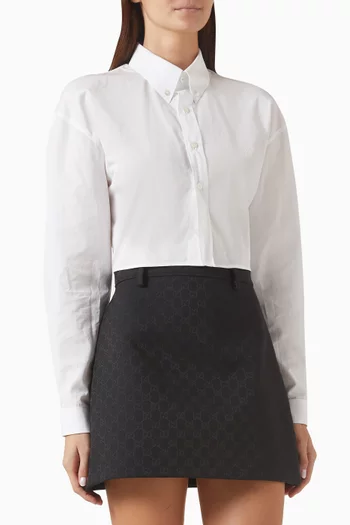 GG-crystal Shirt in Cotton Poplin