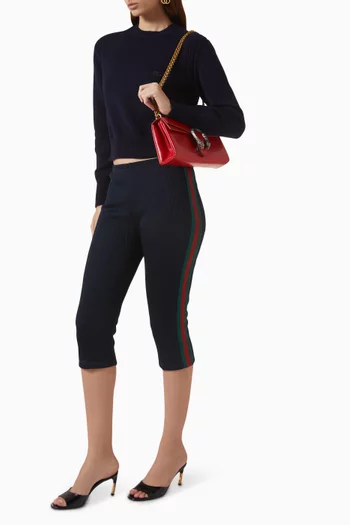 Web Leggings in Rib Cotton Jersey