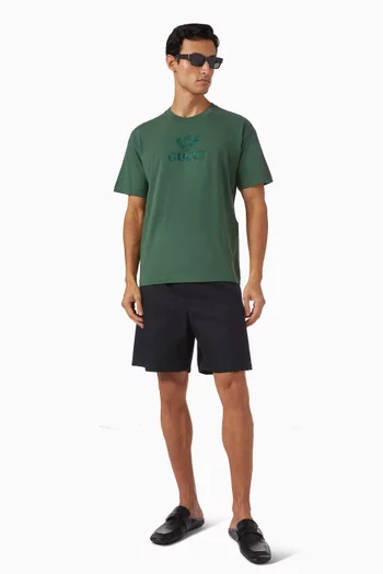 Interlocking G Embroidered T-shirt in Cotton