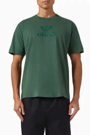 Interlocking G Embroidered T-shirt in Cotton