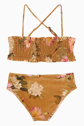 Junior Girl Mahon Shirred Bikini Set