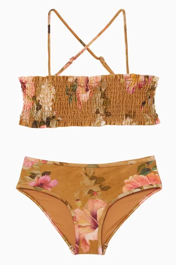 Junior Girl Mahon Shirred Bikini Set
