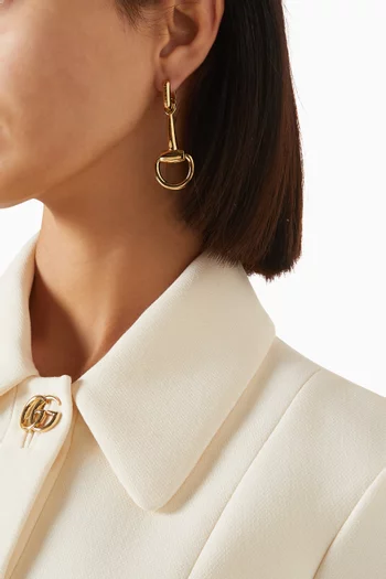 Horsebit Earrings in Metal