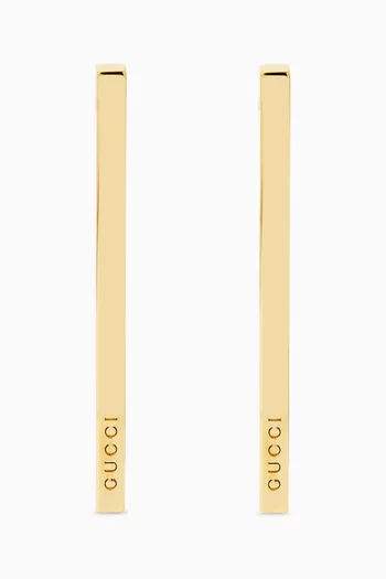 Minimal Bar Earrings in Gold-tone Metal