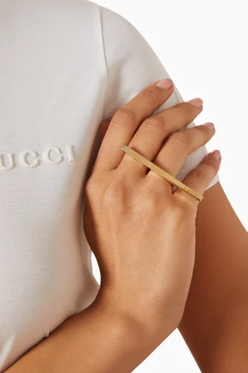 Minimal Bar Ring in Gold-tone Metal