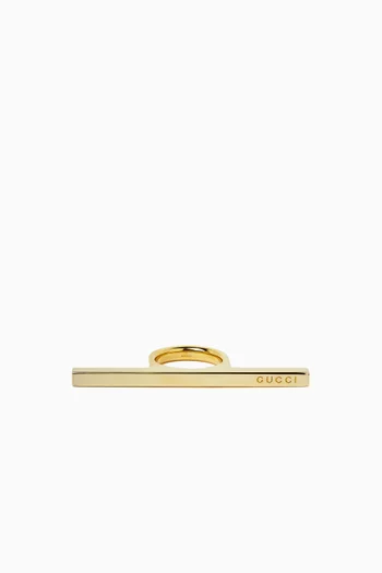 Minimal Bar Ring in Gold-tone Metal