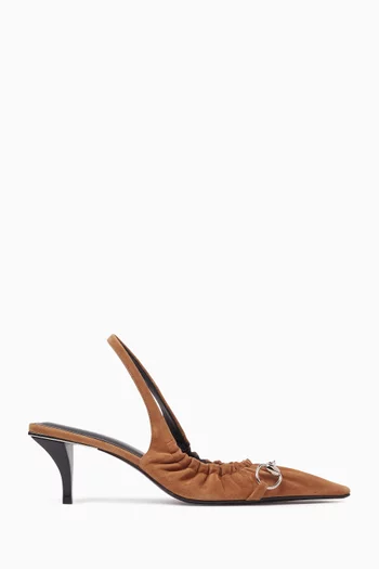 Vittoria 55 Slingback Pumps in Suede