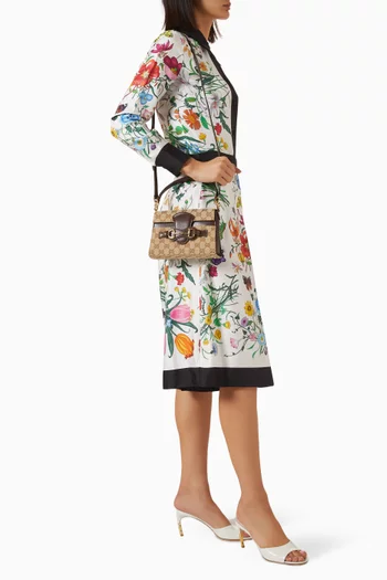 Medium Duomo Horsebit Top-handle Bag in GG Canvas