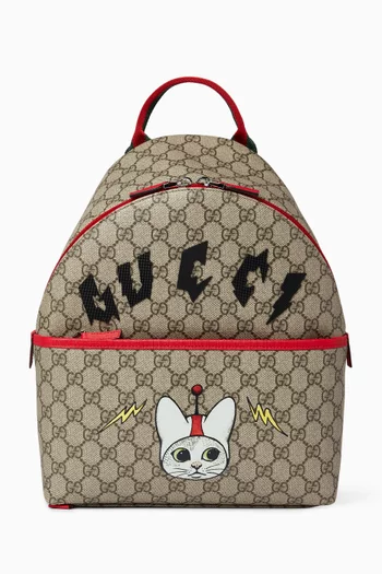 GG Supreme Cat-print Backpack