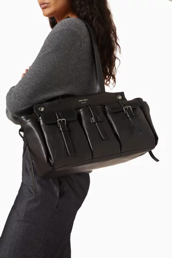 Large Route Tote Bag in Leather