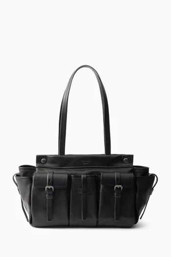 Large Route Tote Bag in Leather