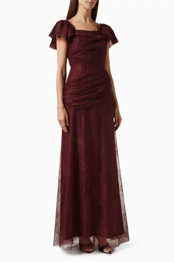 Draped Gown in Lace