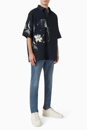 Artful-print Shirt in Cotton