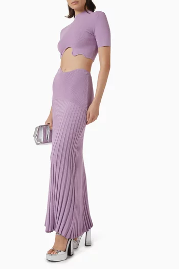 Maparadita Pleated Skirt in Viscose Blend