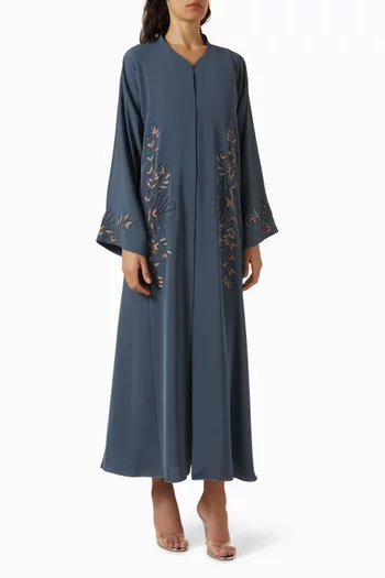 Embroidered Abaya in Nada