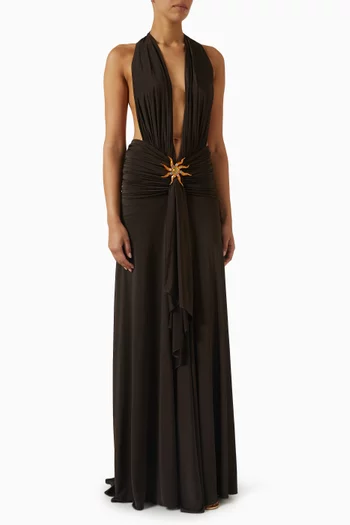 Star-embellished Maxi Dress