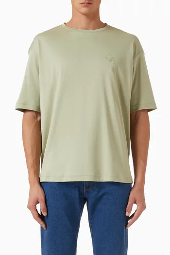 Logo T-shirt in Interlock-cotton