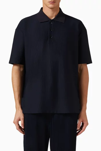 Polo T-shirt in Technical Seersucker