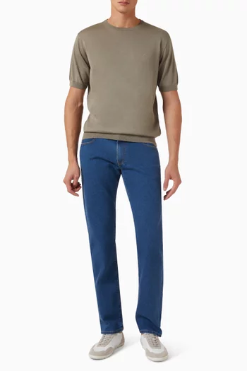 Slim-fit T-shirt in Cotton-silk