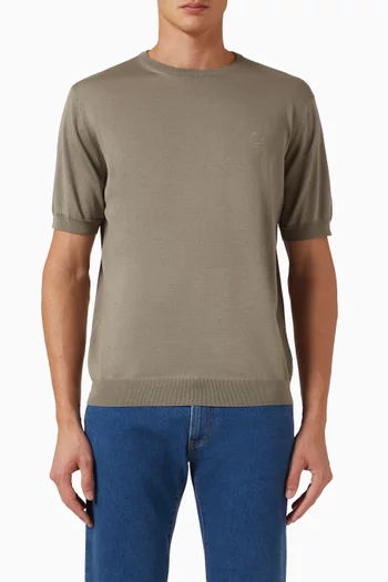 Slim-fit T-shirt in Cotton-silk
