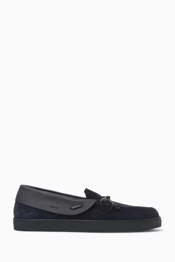 Lace-up Loafers in Suede