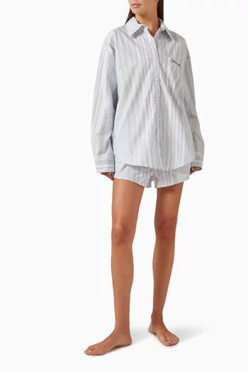 Striped Pyjama Shorts in Cotton