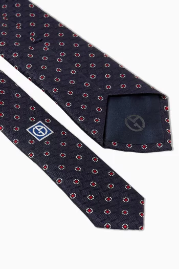 Micro Medallion Tie in Silk