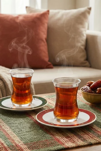 طقم استكانات وأطباق شاي فارس، زوجان