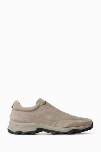 Laced Sneakers in Suede & Leather