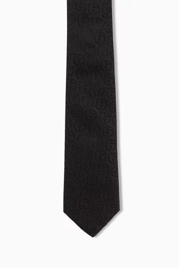 Micro-pattern Tie in Silk