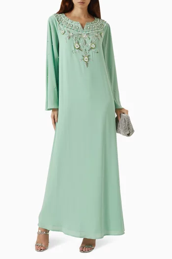 Floral Embellished Kaftan
