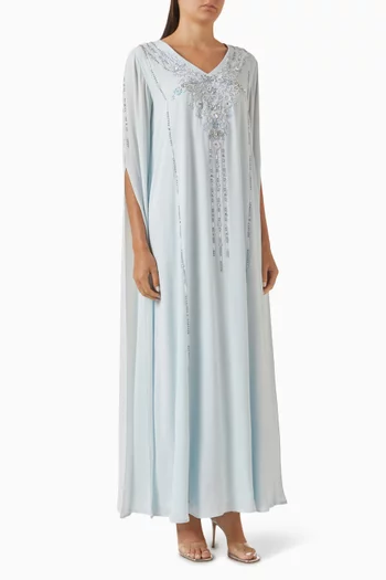 Embellished Cape Sleeve Kaftan
