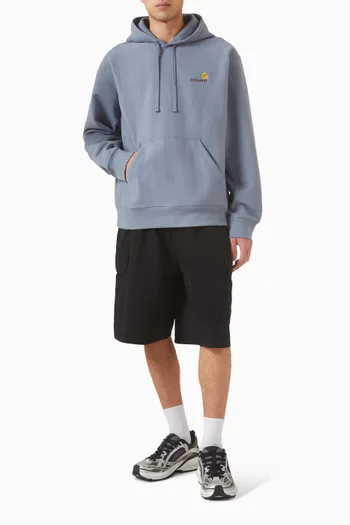 Hooded American Script Sweatshirt in Cotton-blend