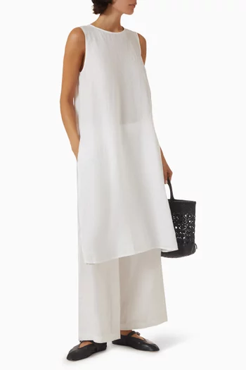 Handkerchief Slit Tunic in Organic Linen