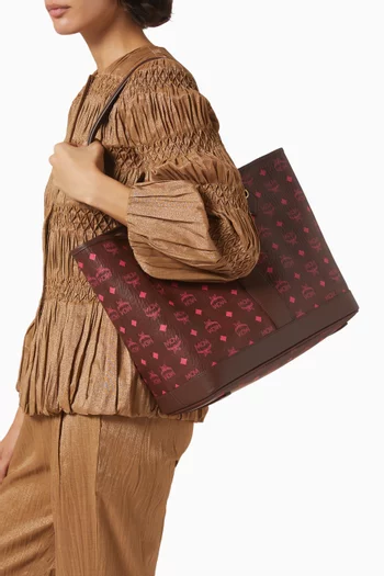 Medium Liz Shopper Bag in Visetos Canvas