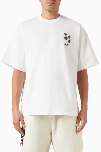 Hibiscus Oversized T-shirt in Cotton-jersey