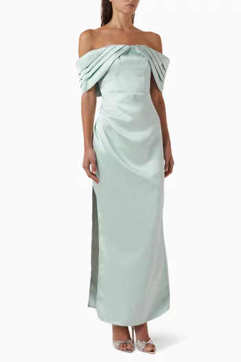Manon Off-shoulder Gown in Princess Satin