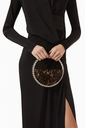 Small Eternity Top-handle Bag in Leopard-print Calfhair