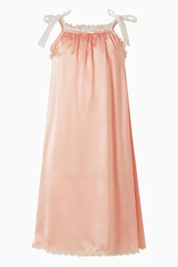 Bow Straps Sleeveless Nightgown