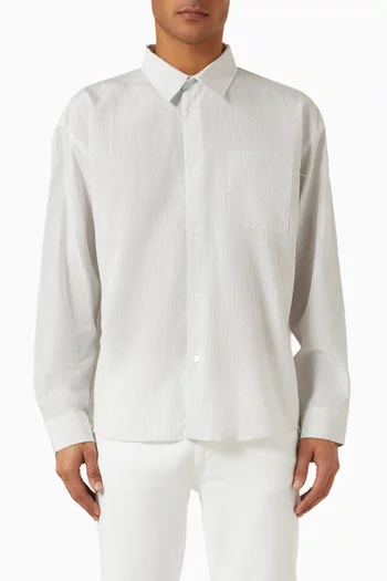 Striped Pyjama Shirt in Cotton