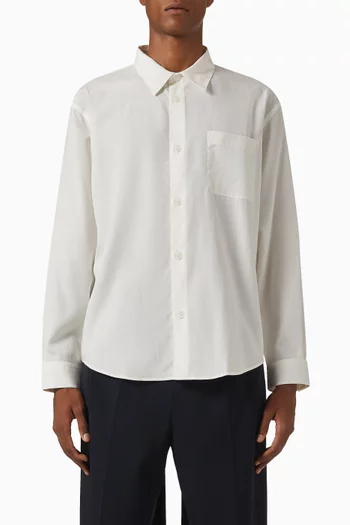 Buttoned Shirt in Linen-blend