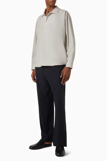Henley Shirt in Linen-blend