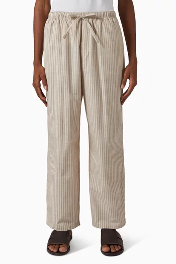 Pyjama Striped Pants in Cotton
