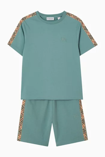 Check Tape T-shirt in Cotton