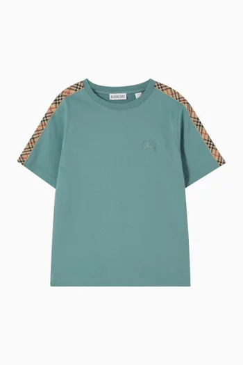 Check Tape T-shirt in Cotton